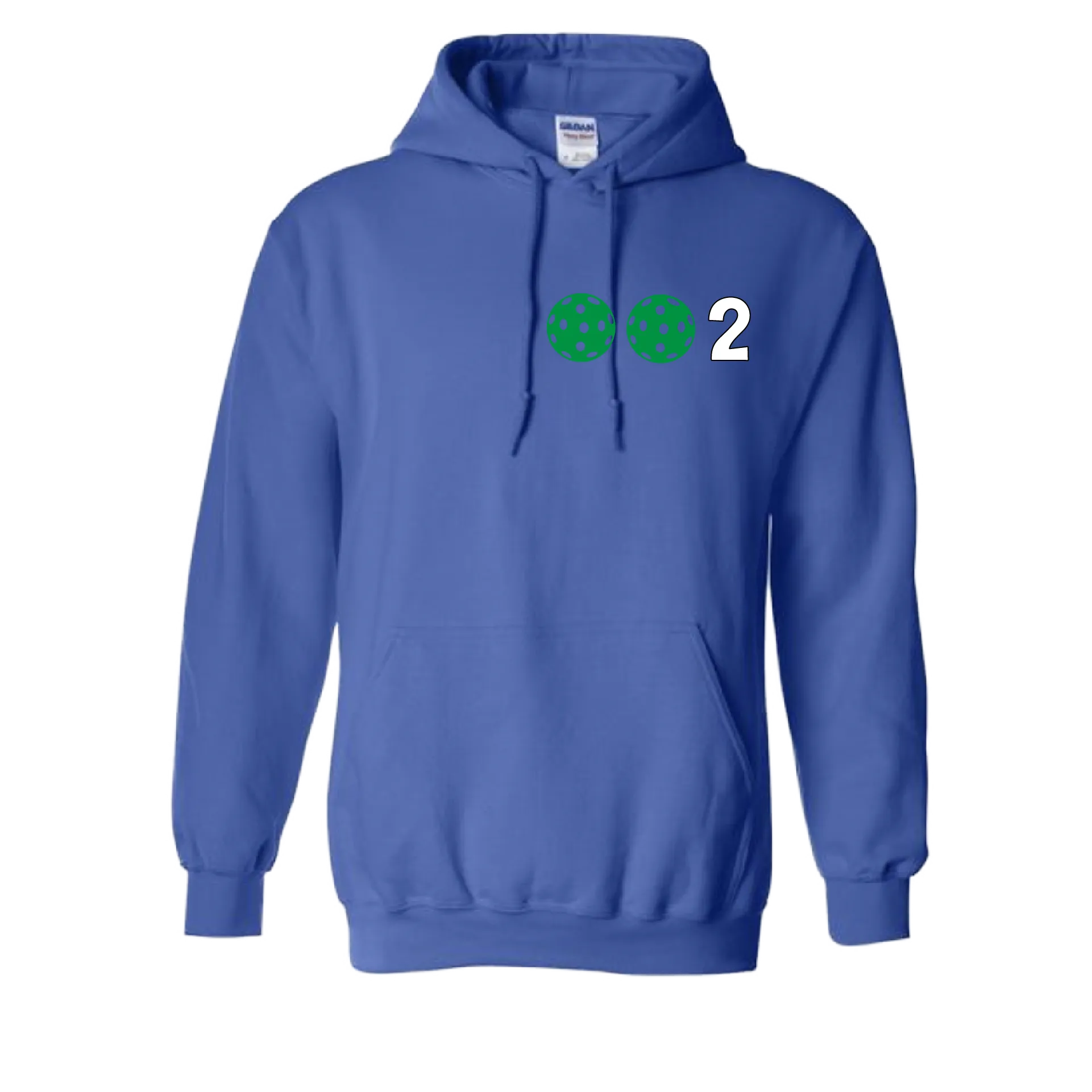 002 With Pickleballs Customizable (Colors Green Orange Red) | Unisex Hoodie Pickleball Sweatshirt | 50% Cotton 50% Polyester