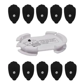 10 Pads (5pairs) Tens Electrodes Replacements Pads for Tens Unit Snap Tens Unit Electrodes & Pad Wires Holder