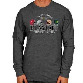 2015 College Football Playoffs Gray 4 Team This is History Long Sleeve T-Shirt