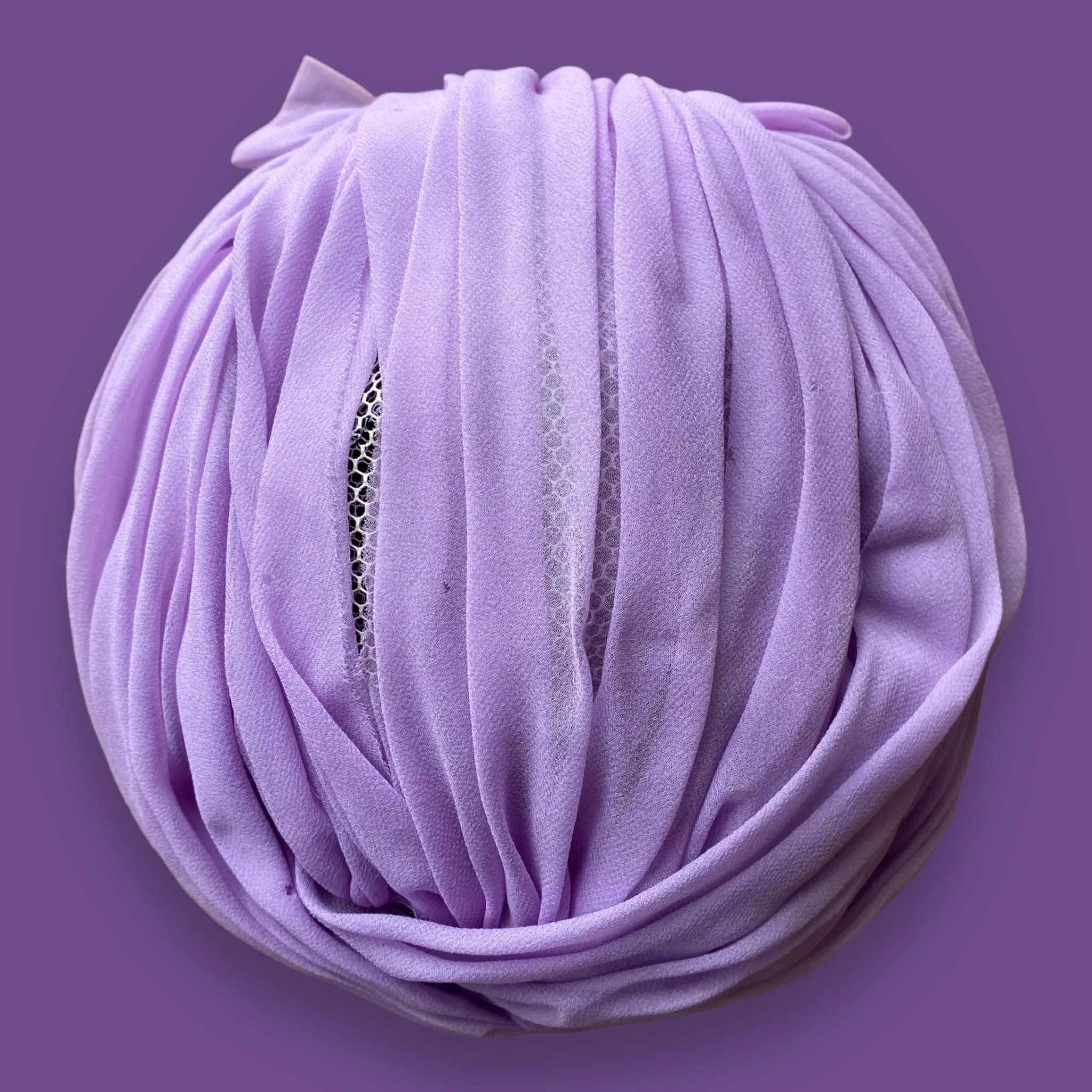 40s 50s I.Magnin Silk Lilac Turban