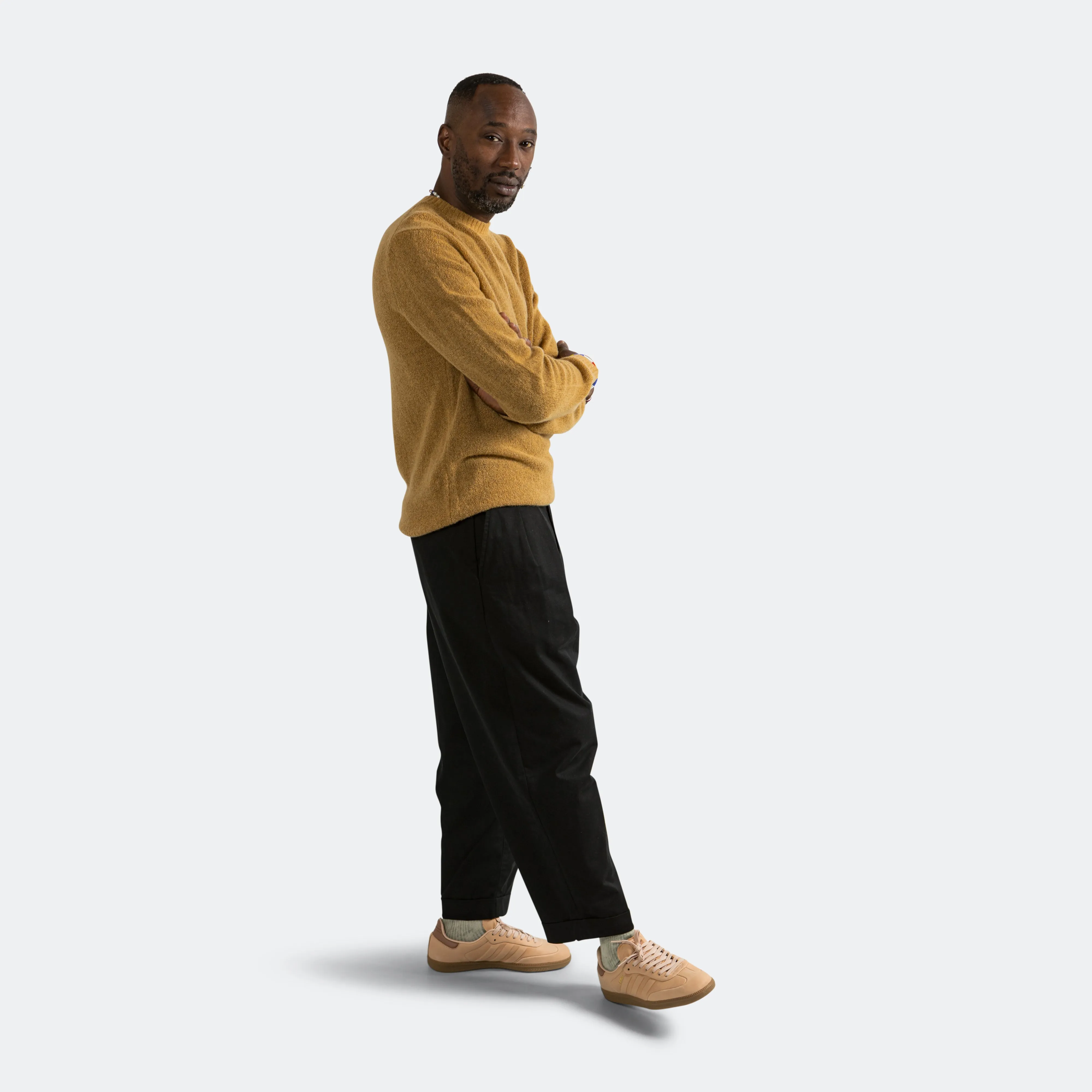 7G Cashmere/Silk Crew - Camel