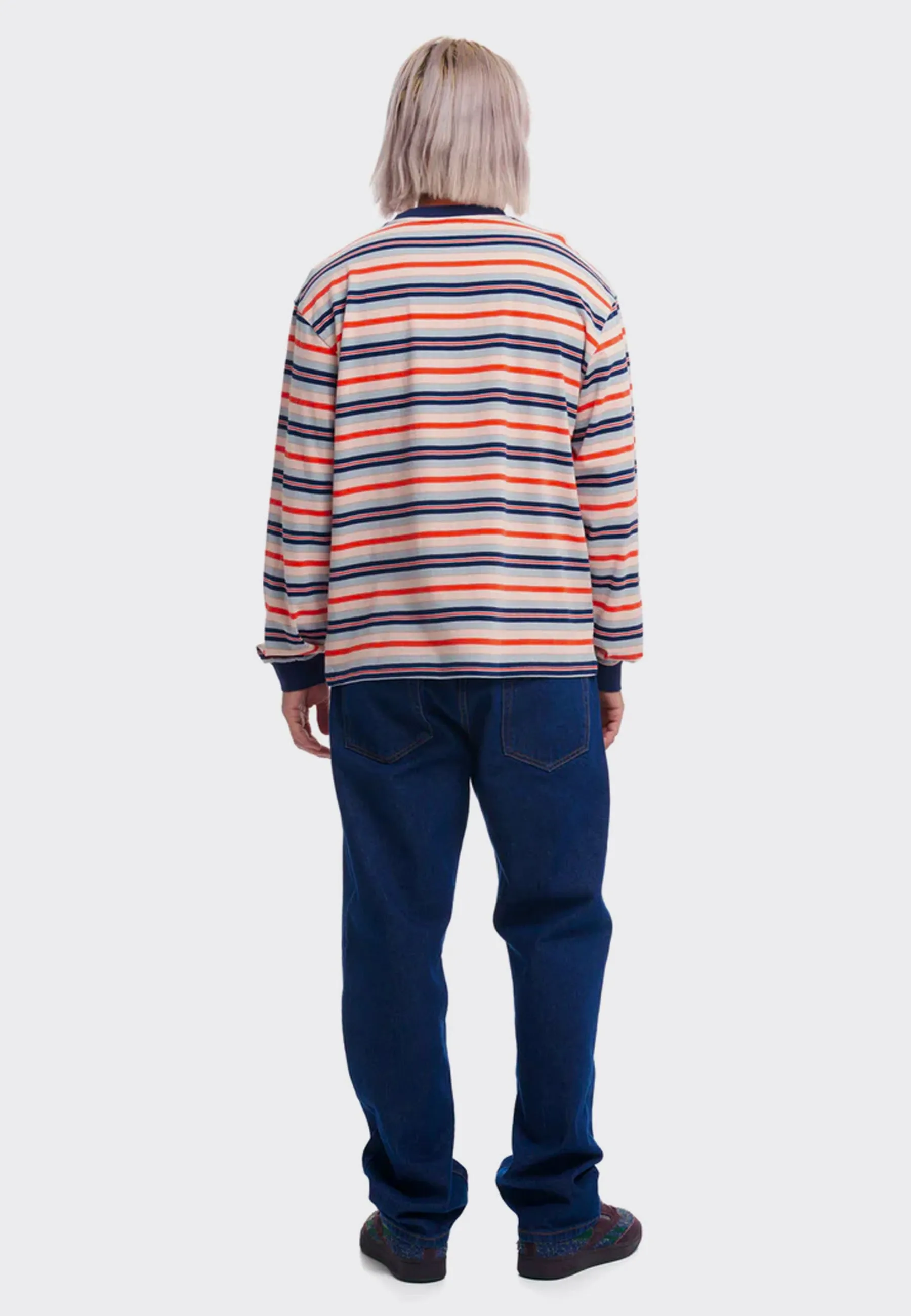 92 Striped Long Sleeve T-Shirt - Navy Multi