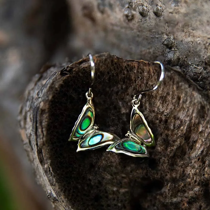 Abalone Butterfly Earrings