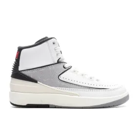 Air Jordan 2 Retro (GS) 'Python' - White/Fire Red/Cement Grey