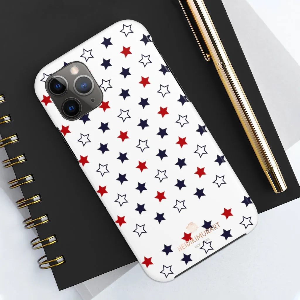 American Patriotic Print Phone Case, Star Print Case Mate Tough Phone Cases-Made in USA