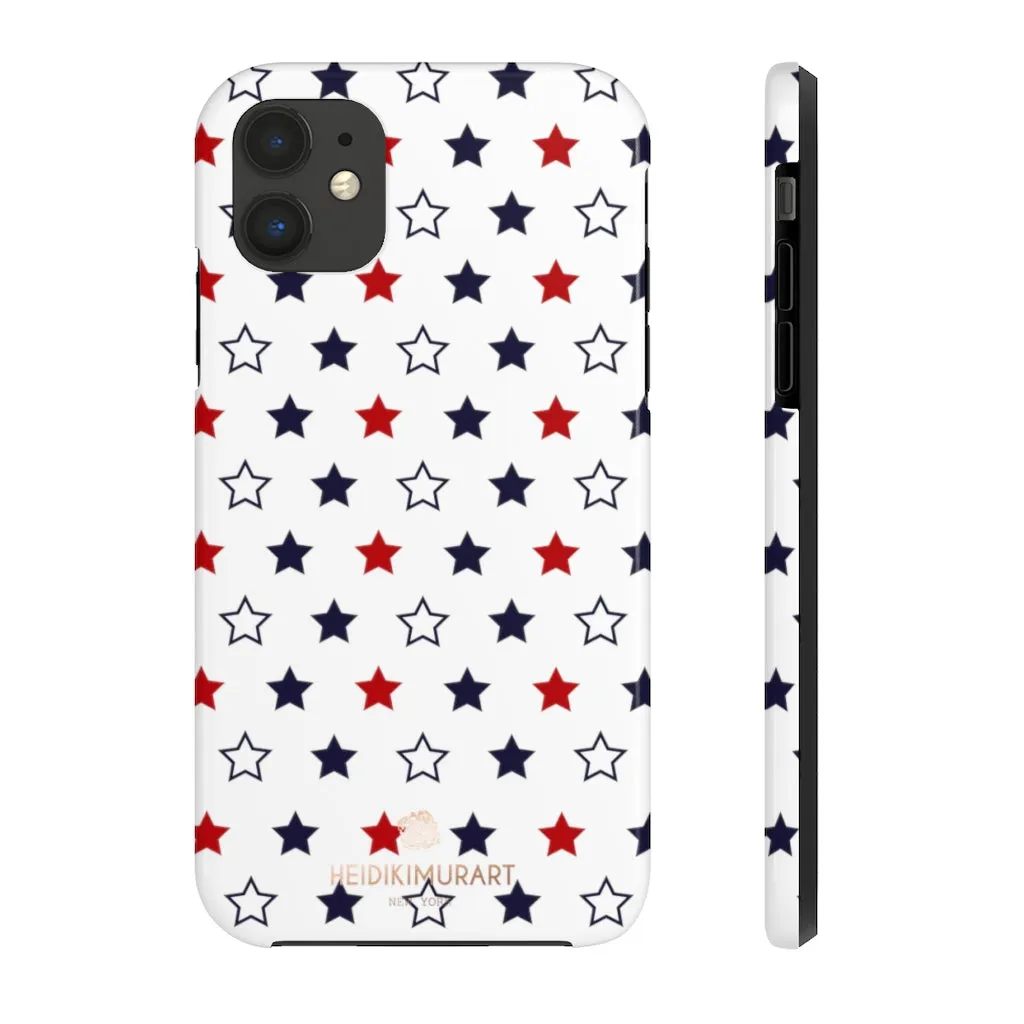 American Patriotic Print Phone Case, Star Print Case Mate Tough Phone Cases-Made in USA