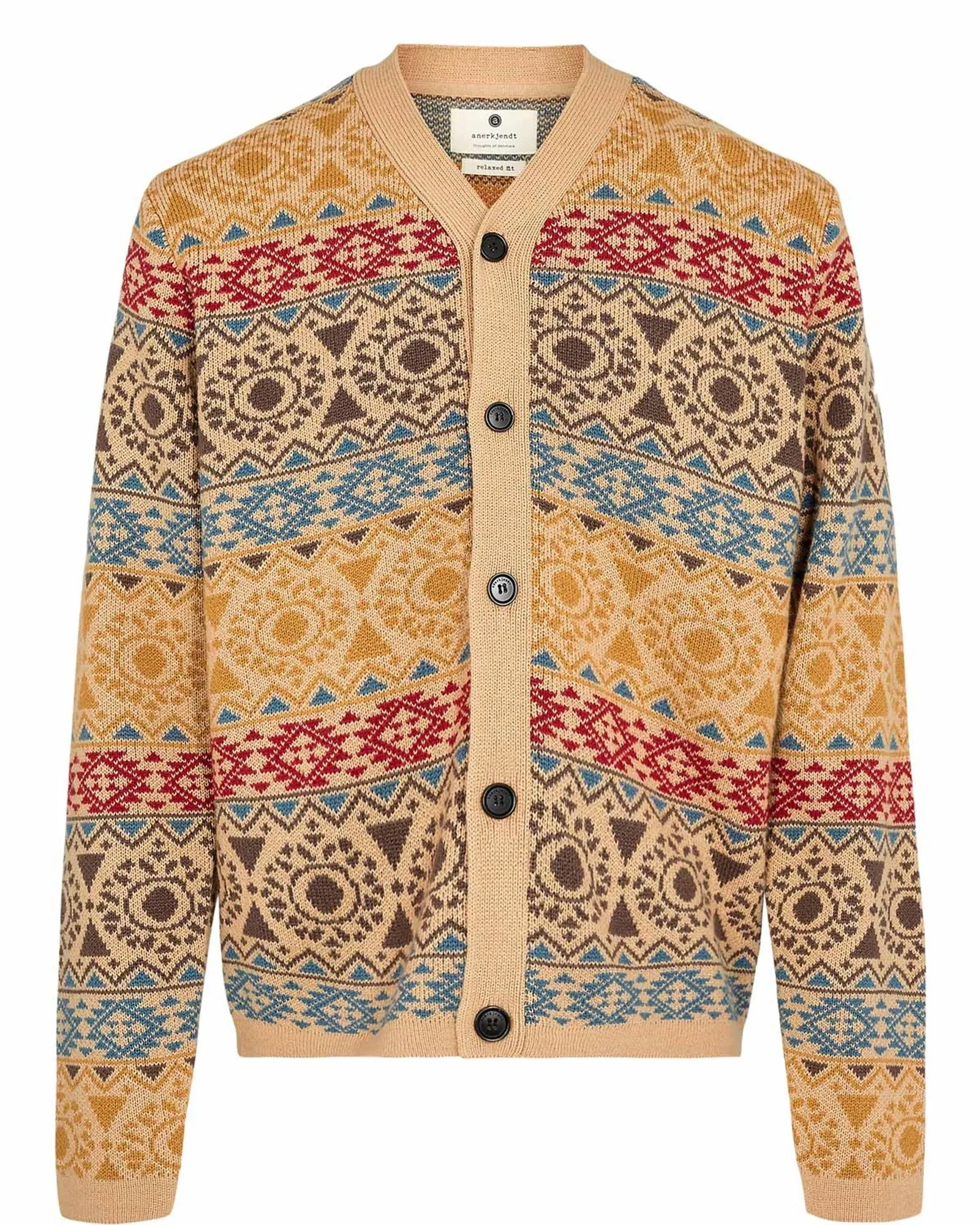 ANERKJENDT Aksigurd Jacquard Relaxed Cardigan