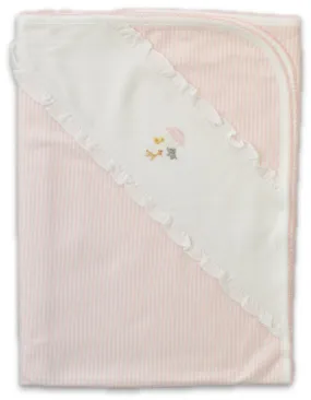 Animal Mobile pima cotton baby blanket.