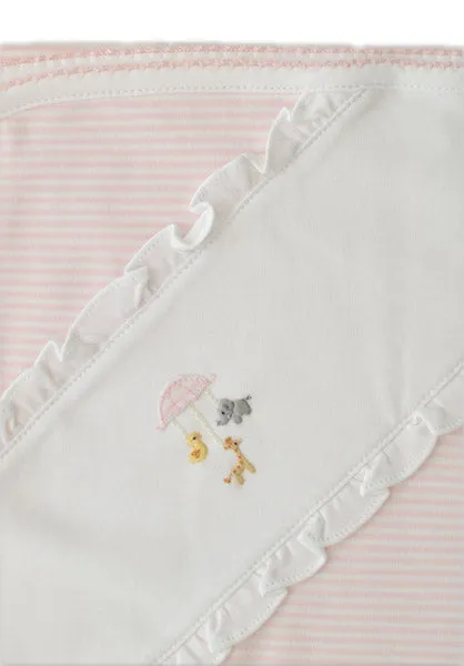 Animal Mobile pima cotton baby blanket.