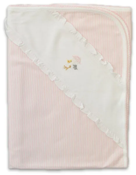 Animal Mobile pima cotton baby blanket.