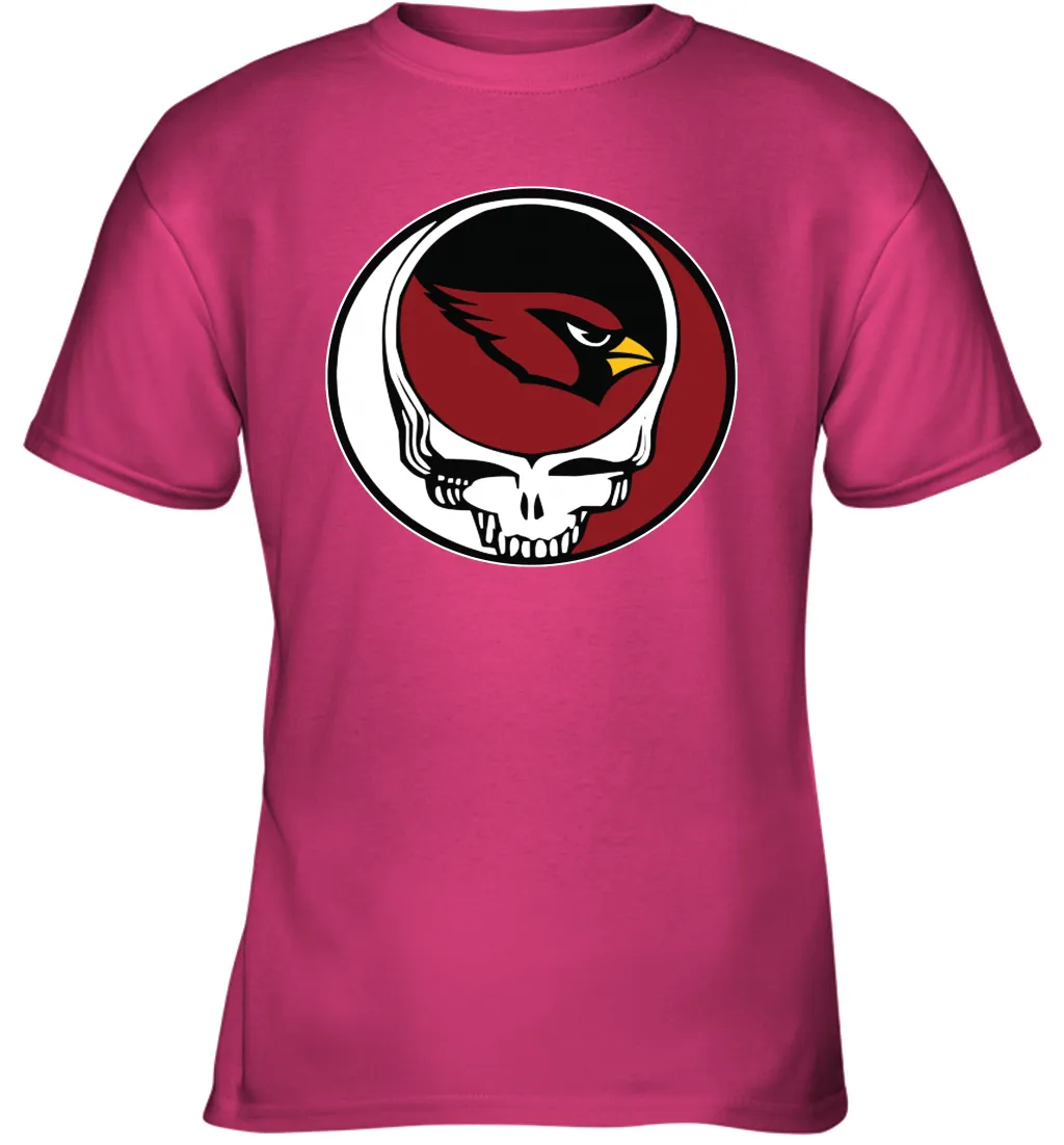 Arizona Cardinals Grateful Dead Steal Your Face NFL Football Youth T-Shirt