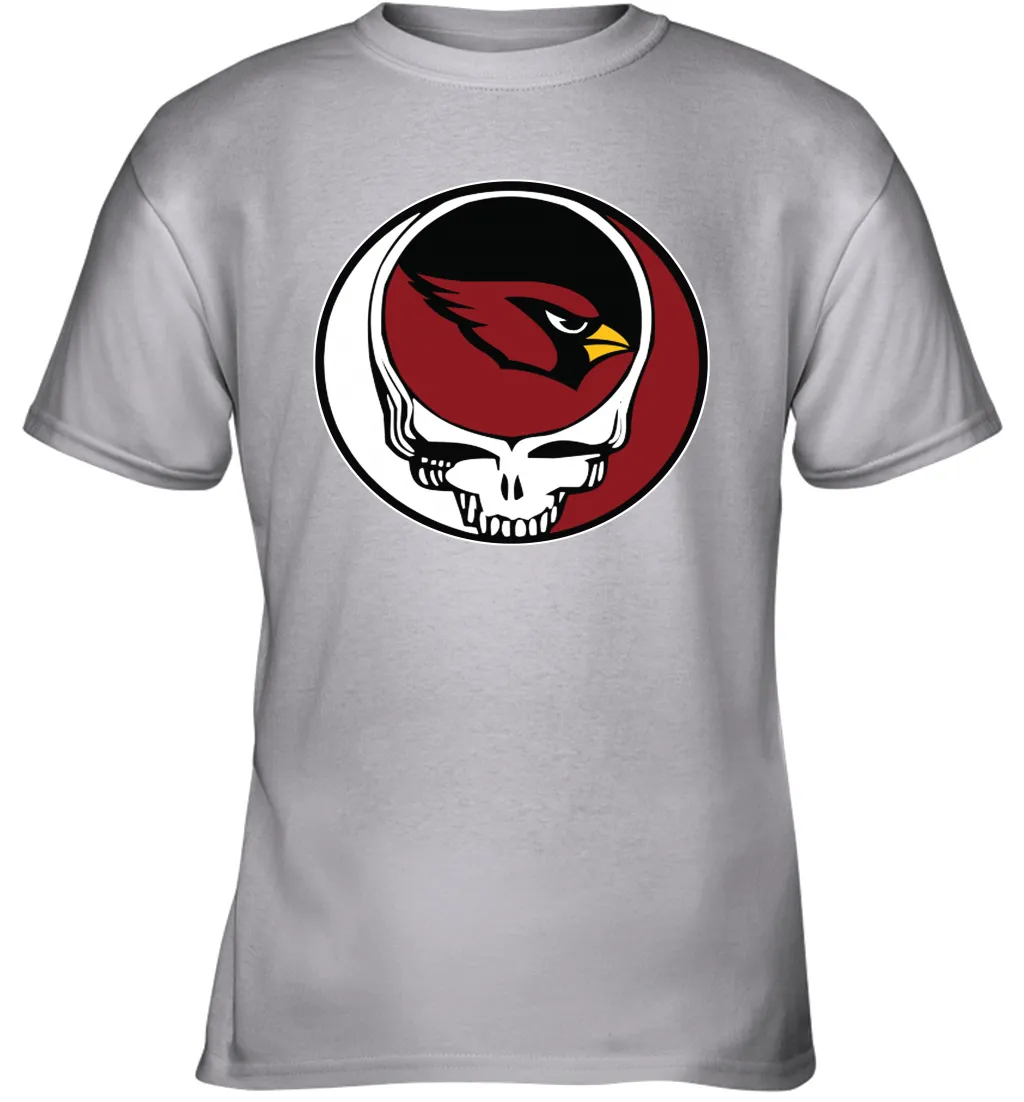 Arizona Cardinals Grateful Dead Steal Your Face NFL Football Youth T-Shirt