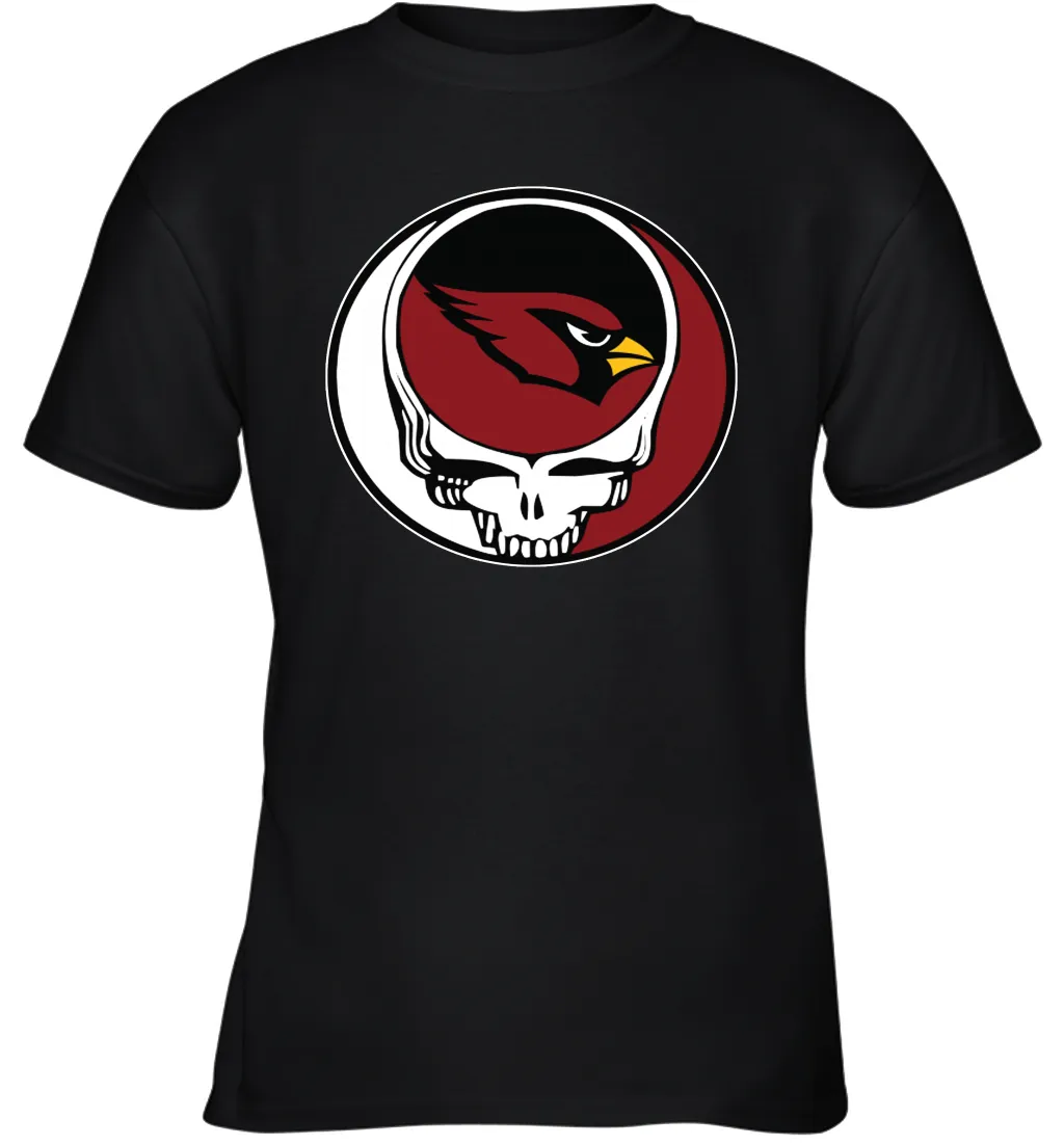 Arizona Cardinals Grateful Dead Steal Your Face NFL Football Youth T-Shirt