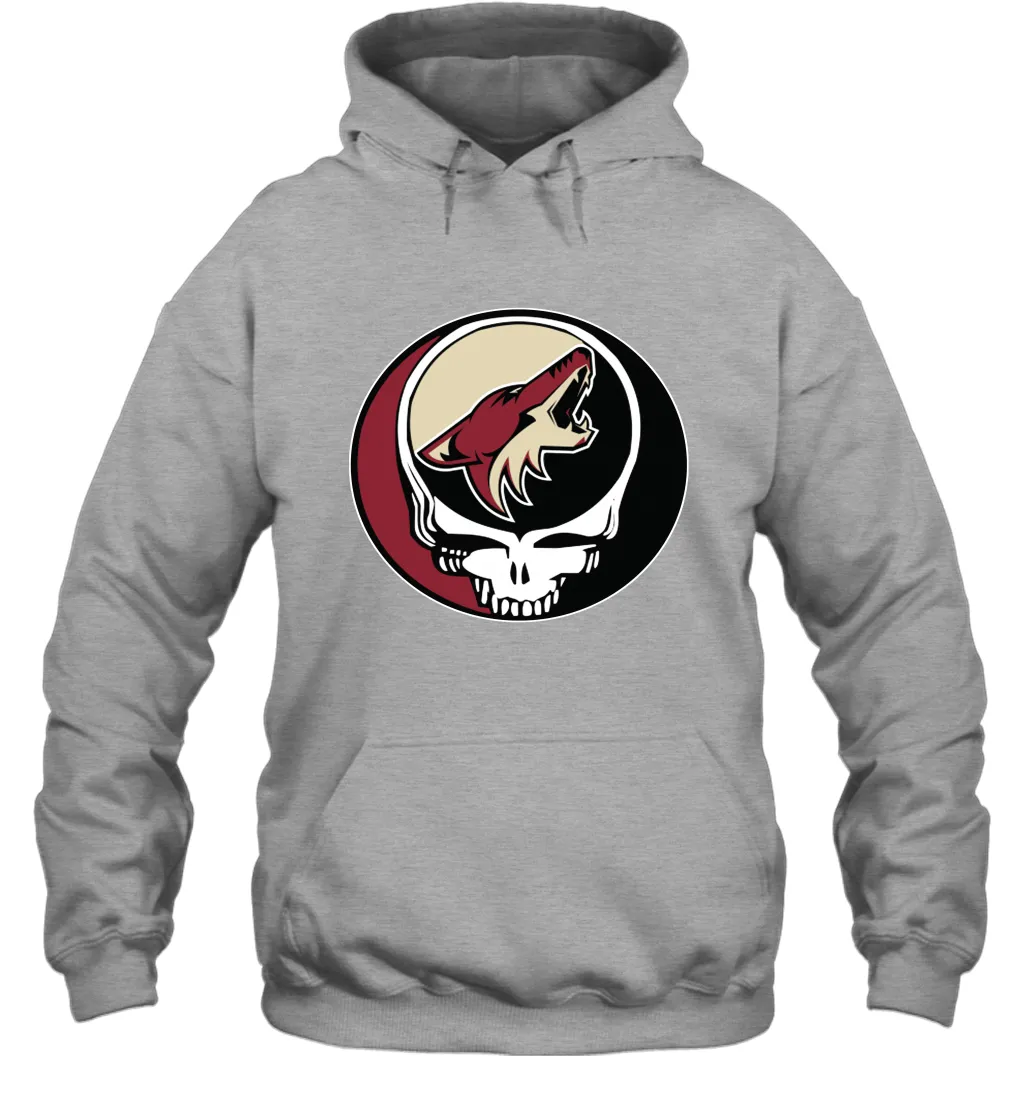 Arizona Coyotes Grateful Dead Steal Your Face Hockey NHL Adult Hoodie Sweatshirt