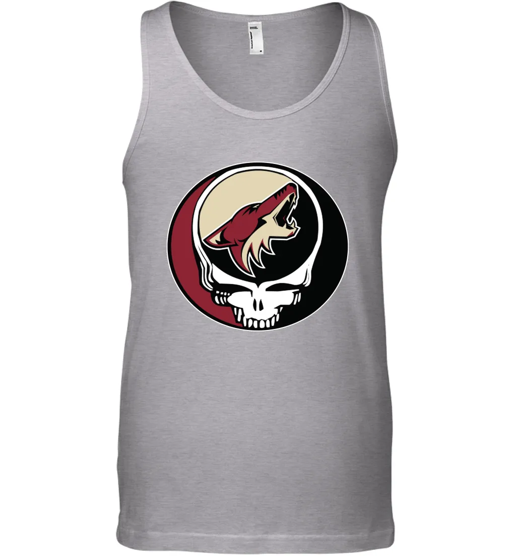 Arizona Coyotes Grateful Dead Steal Your Face Hockey NHL Mens Tank Top