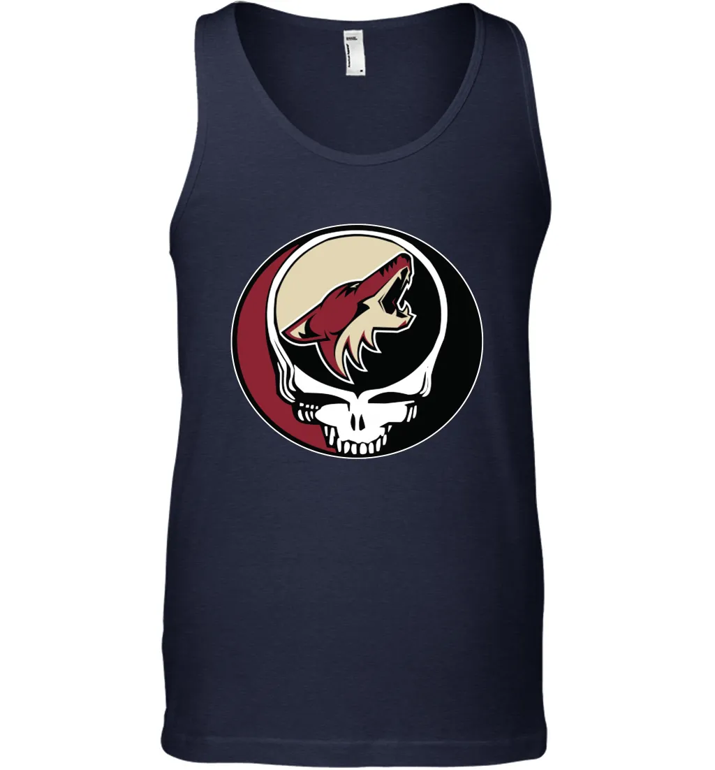 Arizona Coyotes Grateful Dead Steal Your Face Hockey NHL Mens Tank Top