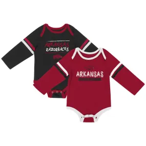 Arkansas Razorbacks Colosseum INFANT Boy's LS One Piece Outfit 2 Pack