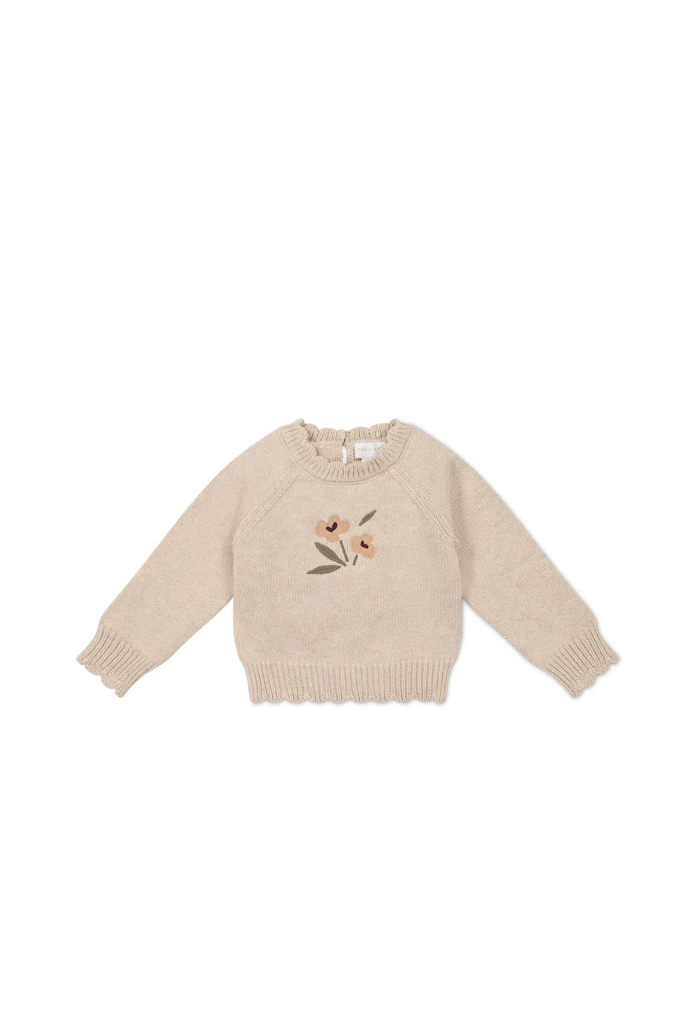 Audrey Knitted Jumper - Oatmeal Marle Petite Goldie