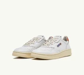 Autry Action Shoes Low Man Leather - White & Rust