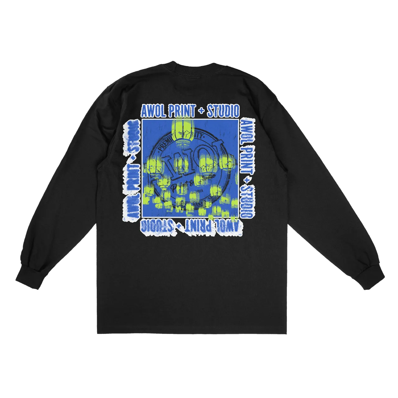 AWOL Print & Studio Lanterns Long Sleeve Tee Black