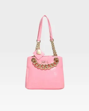 Baby Pink Leather Mini Tote Bag