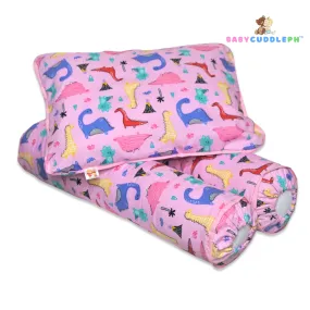 Babycuddleph Bolster Pillow Set Dino in Pink