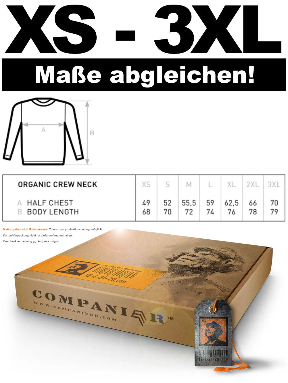 BAC U31B ― Weiches Unisex Bio-Baumwolle Sweatshirt - Weiß