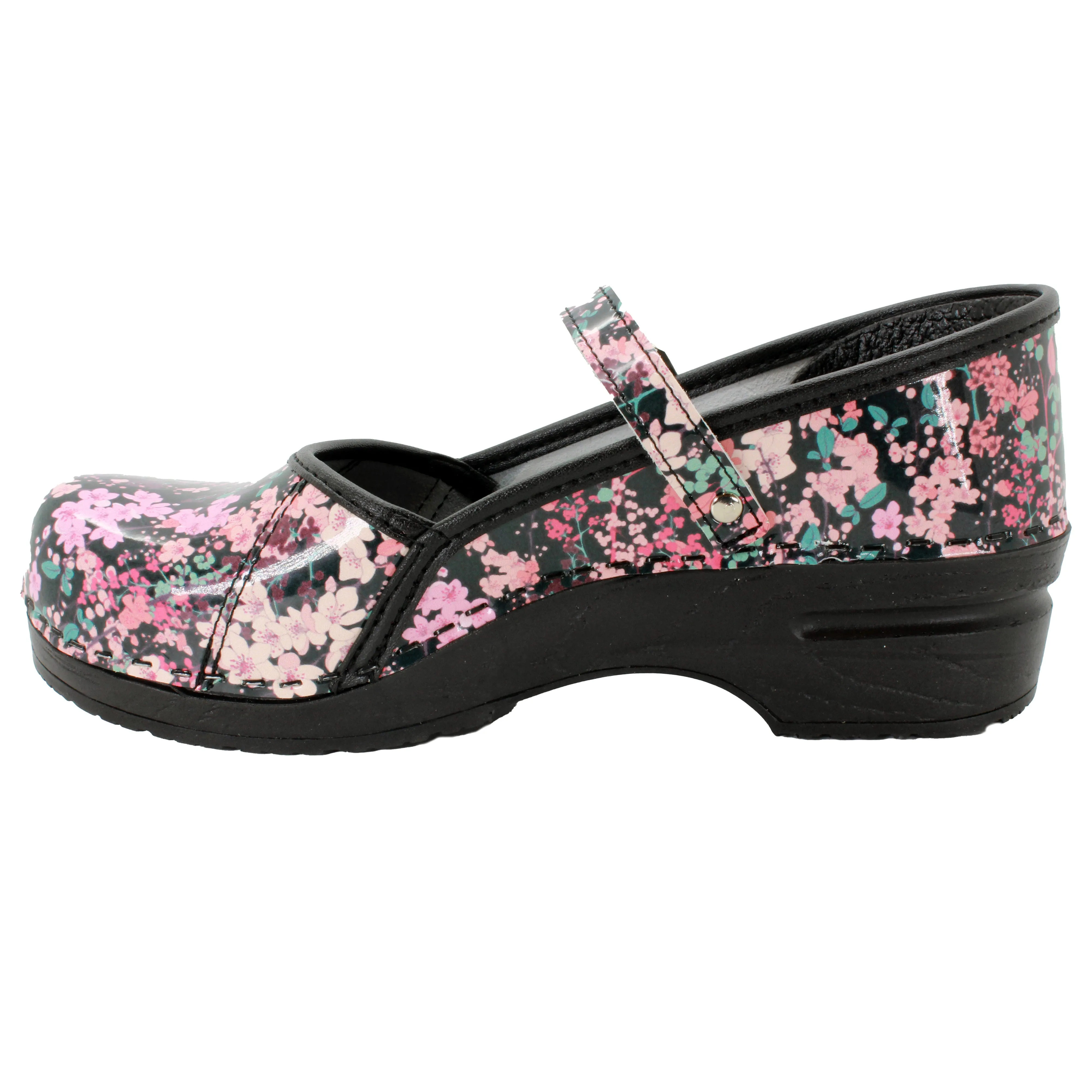 BJORK MARCELLA Mary Jane Clogs in Josse Printed Leather