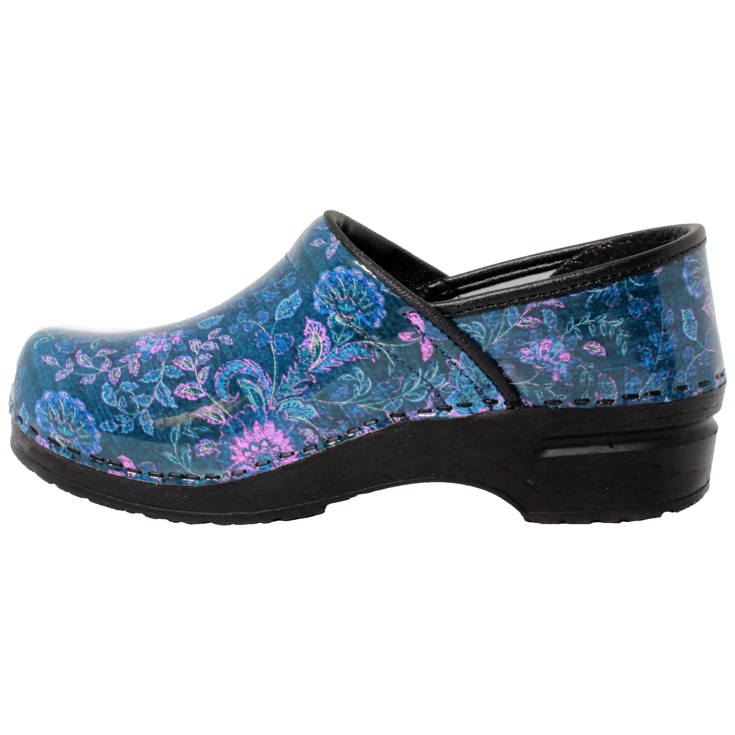 BJORK PROFESSIONAL Atalie Printed Leather Clogs - CLOSEOUT