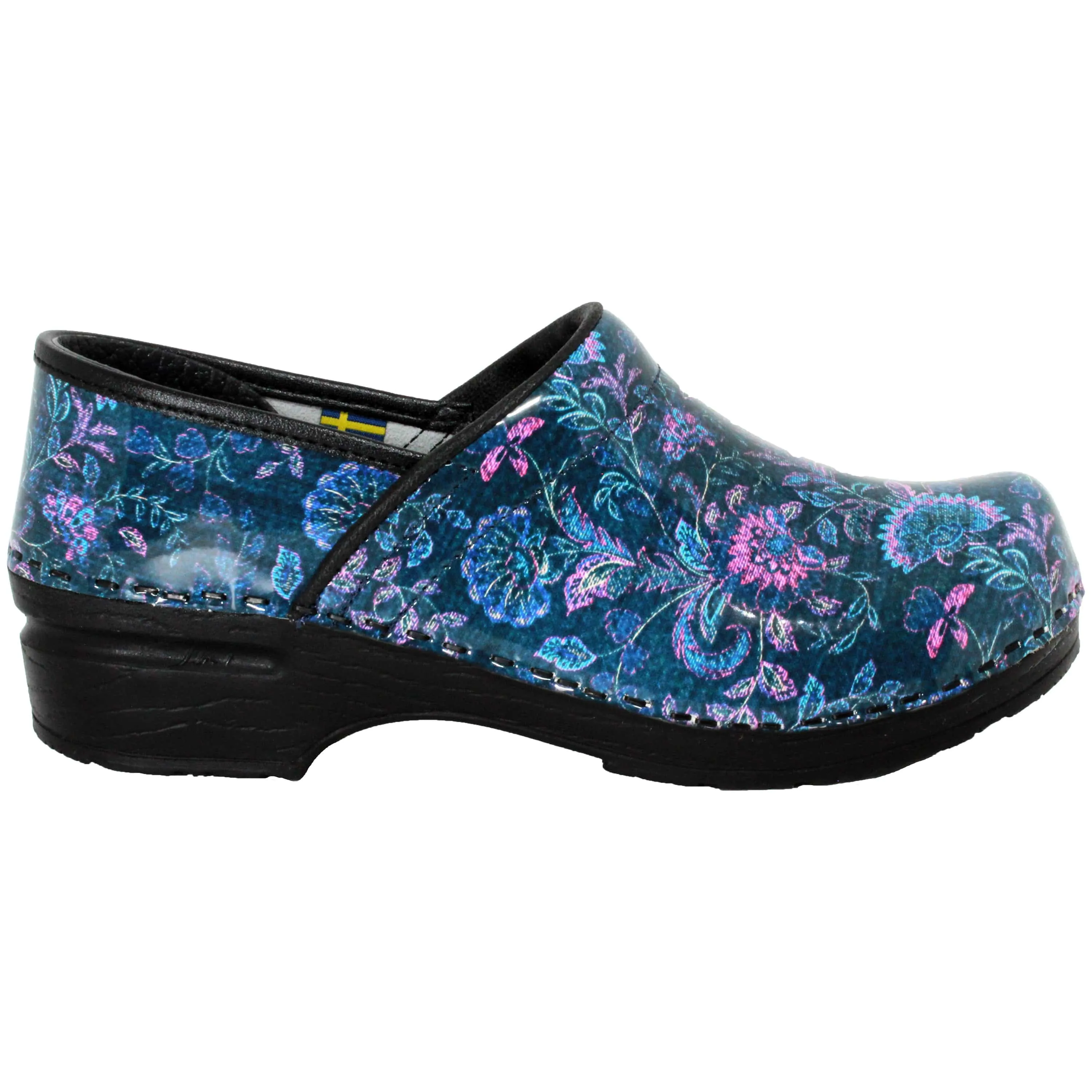 BJORK PROFESSIONAL Atalie Printed Leather Clogs - CLOSEOUT