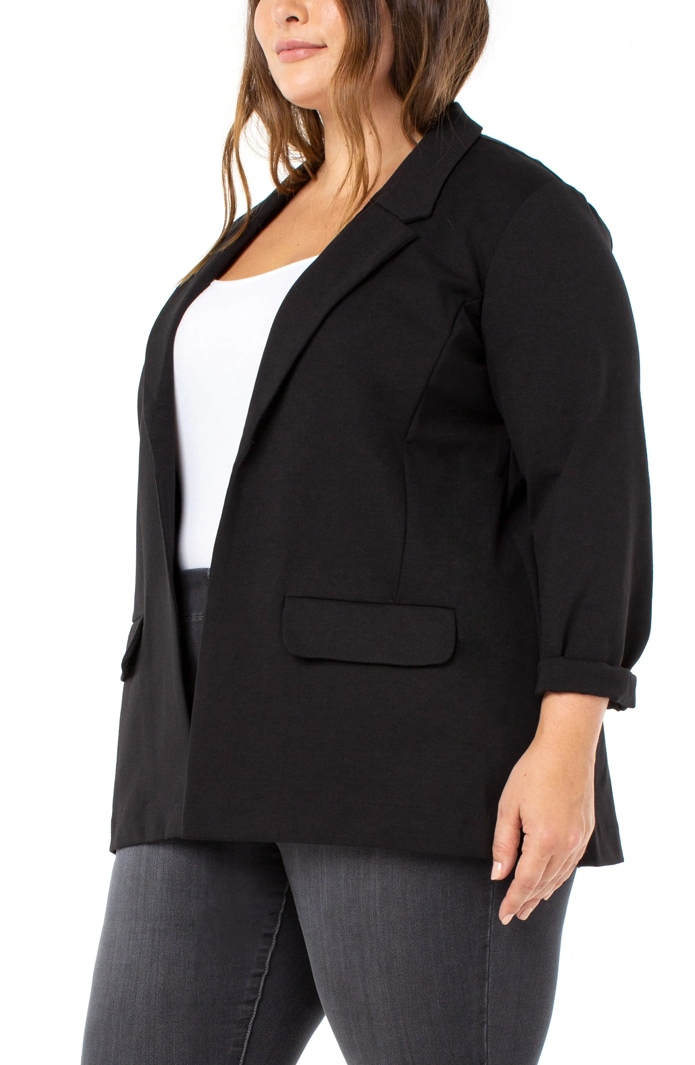 BOYFRIEND BLAZER WITH PRINCESS DART SUPER STRETCH