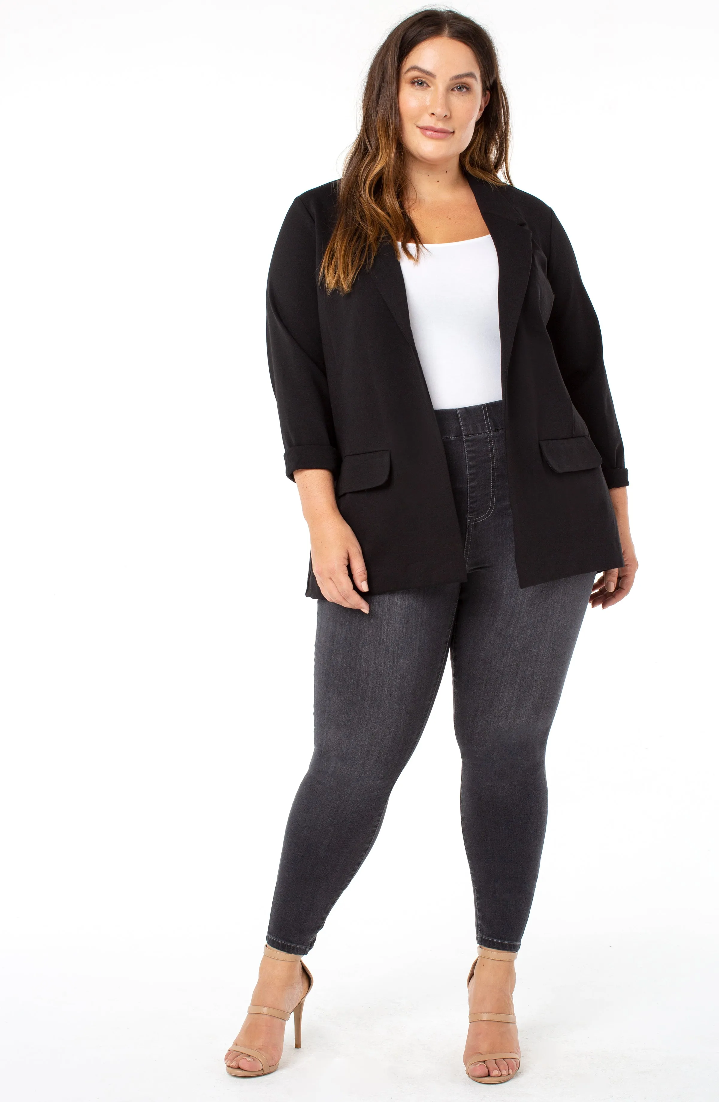 BOYFRIEND BLAZER WITH PRINCESS DART SUPER STRETCH