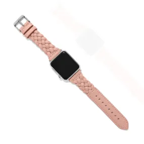 Brighton Sutton Braided Leather Watch Band - Pink Sand