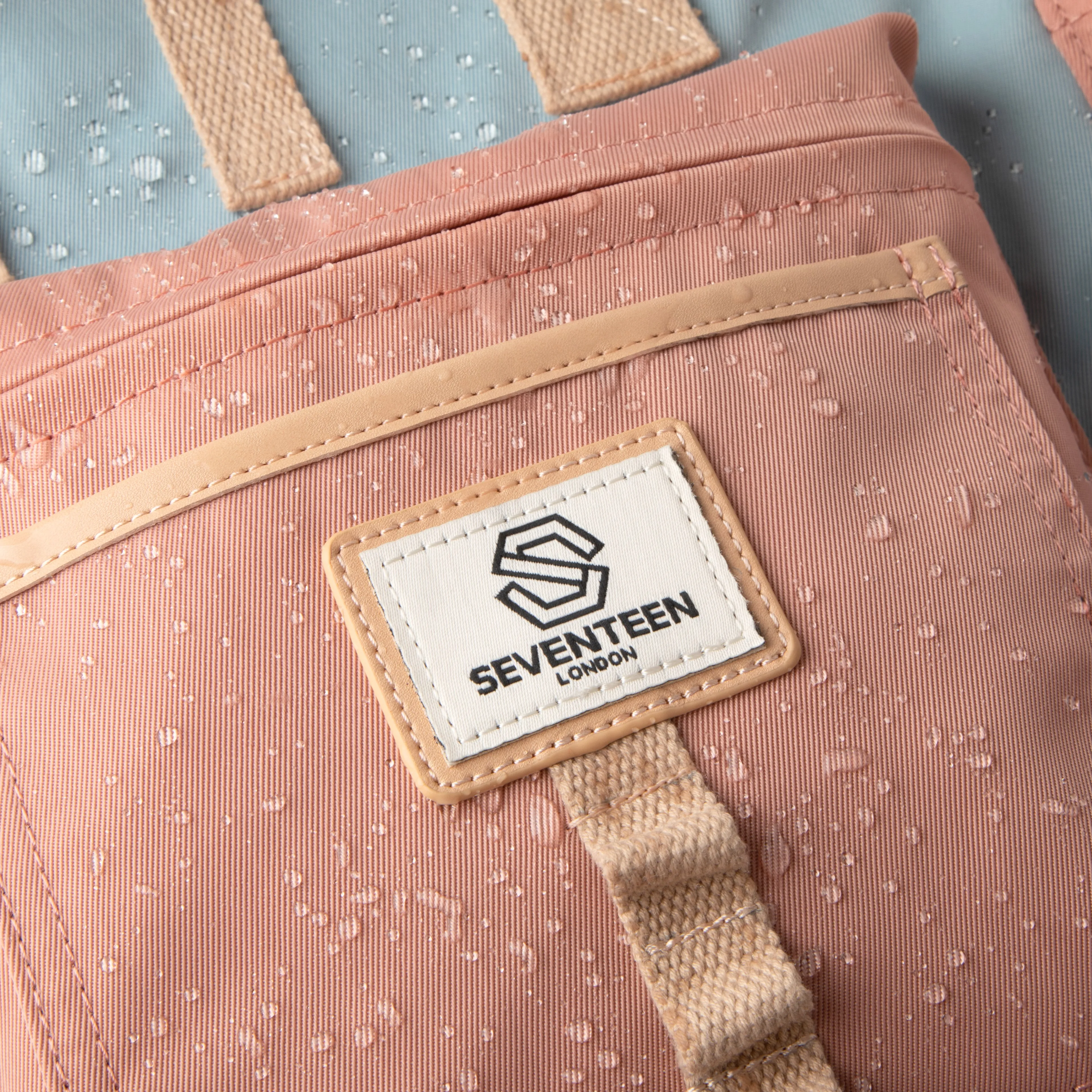 Canary Wharf Backpack - Pink with Light Blue