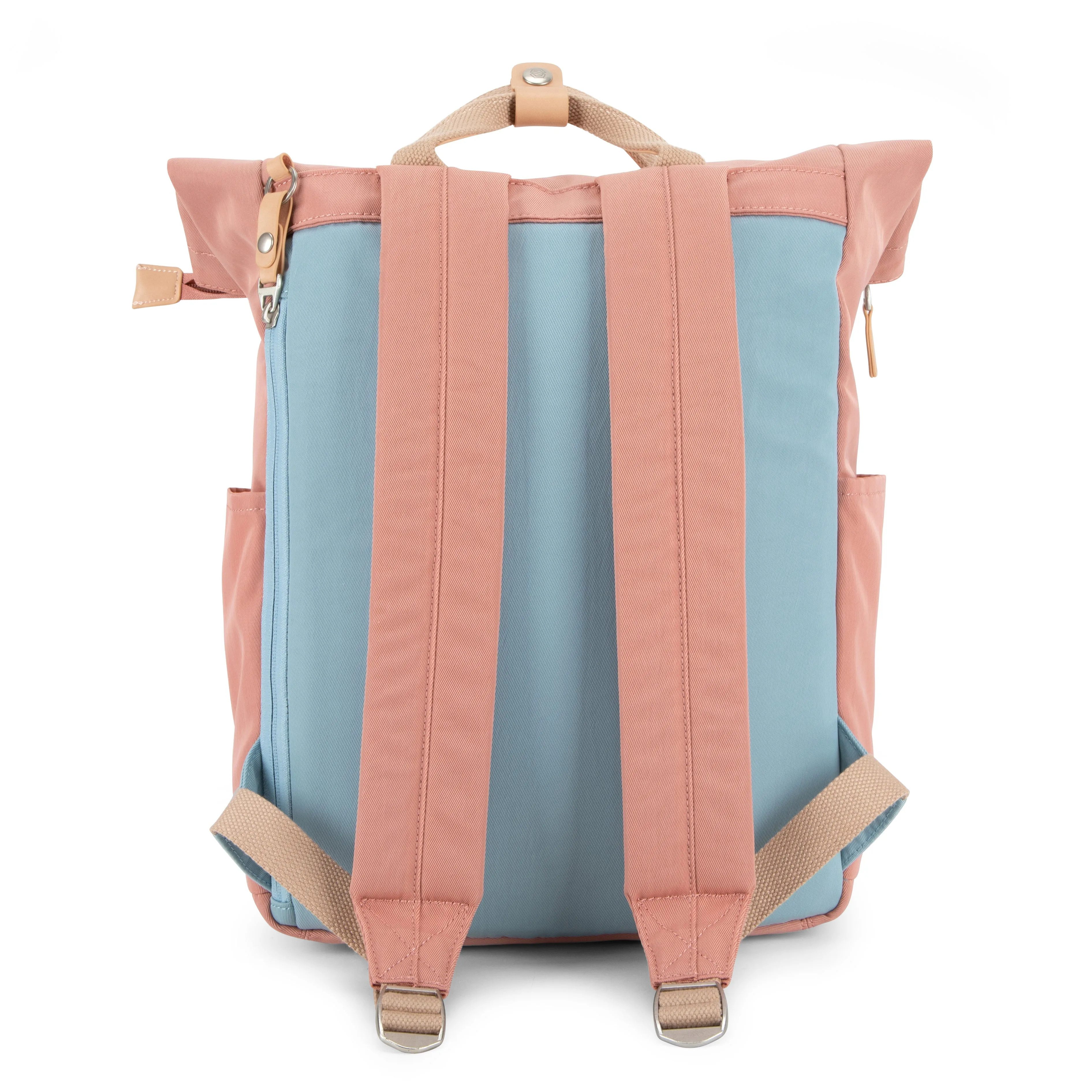 Canary Wharf Backpack - Pink with Light Blue