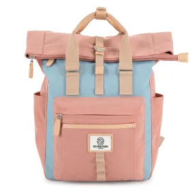 Canary Wharf Backpack - Pink with Light Blue