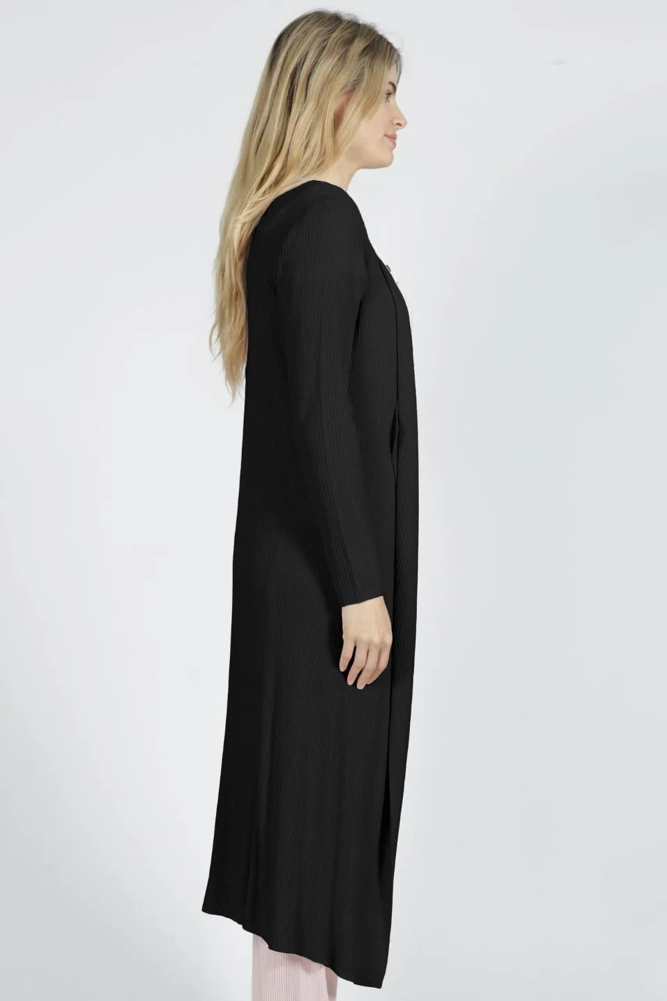 Cecile Long Black Cardigan