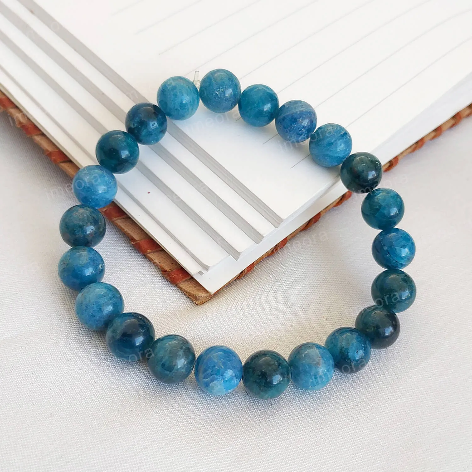 Certified Neon Apatite 8mm Natural Stone Bracelet