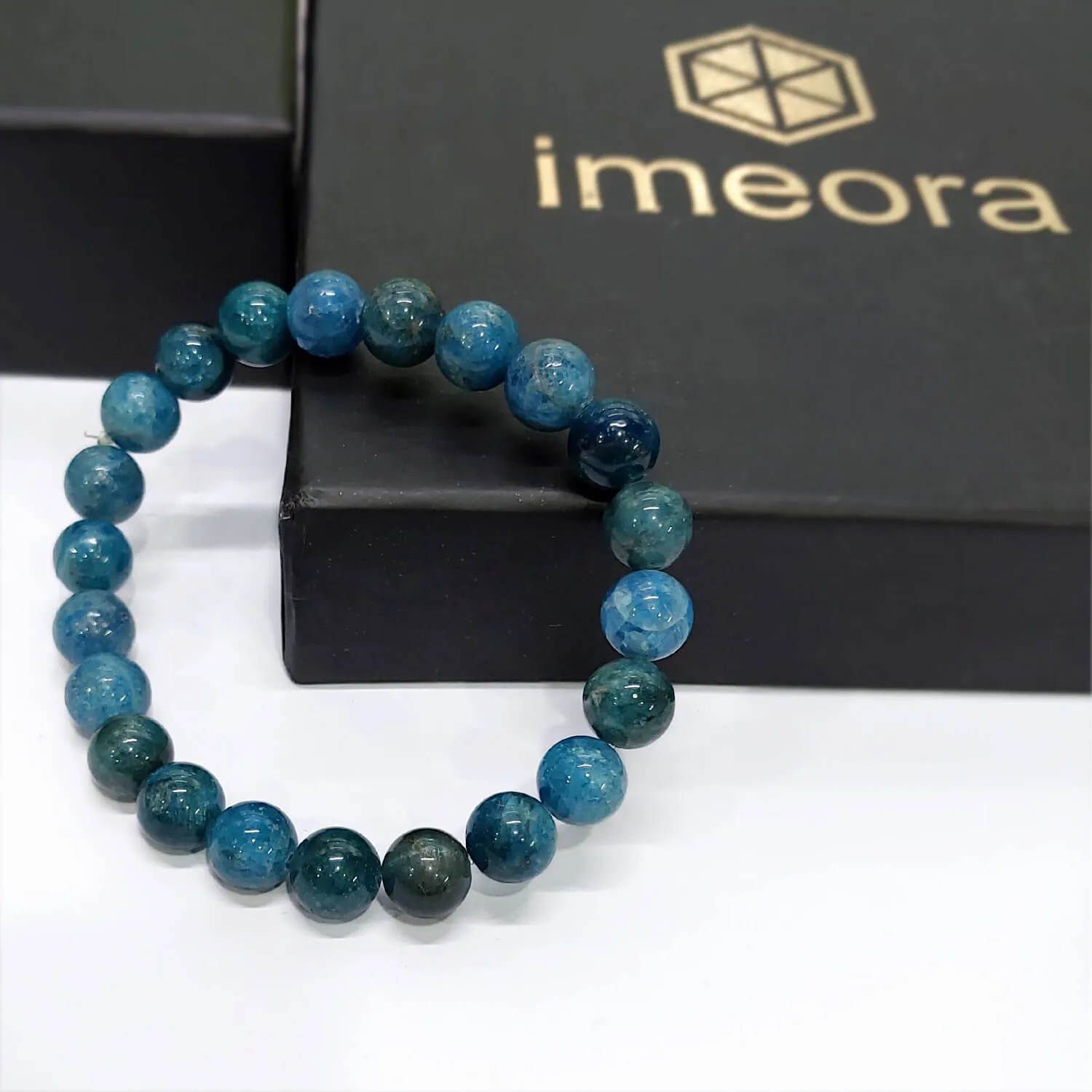 Certified Neon Apatite 8mm Natural Stone Bracelet