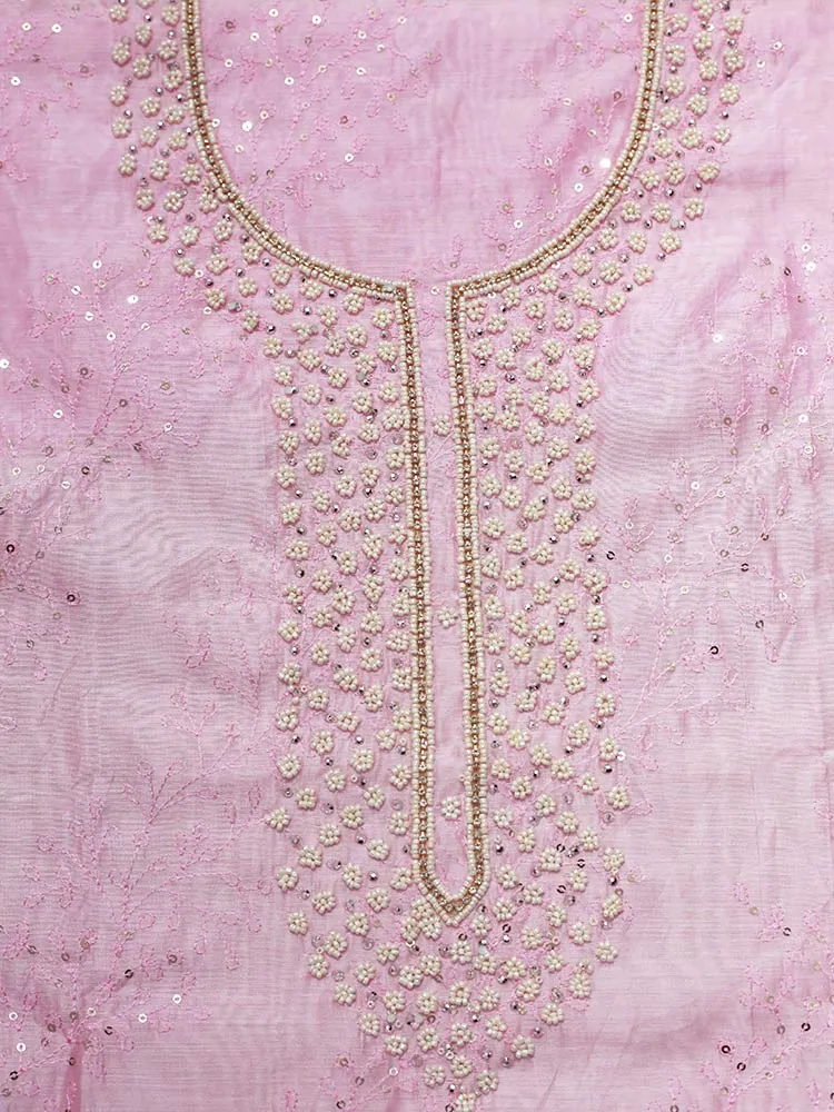 Chanderi Silk Churidar Material With Sequence Work