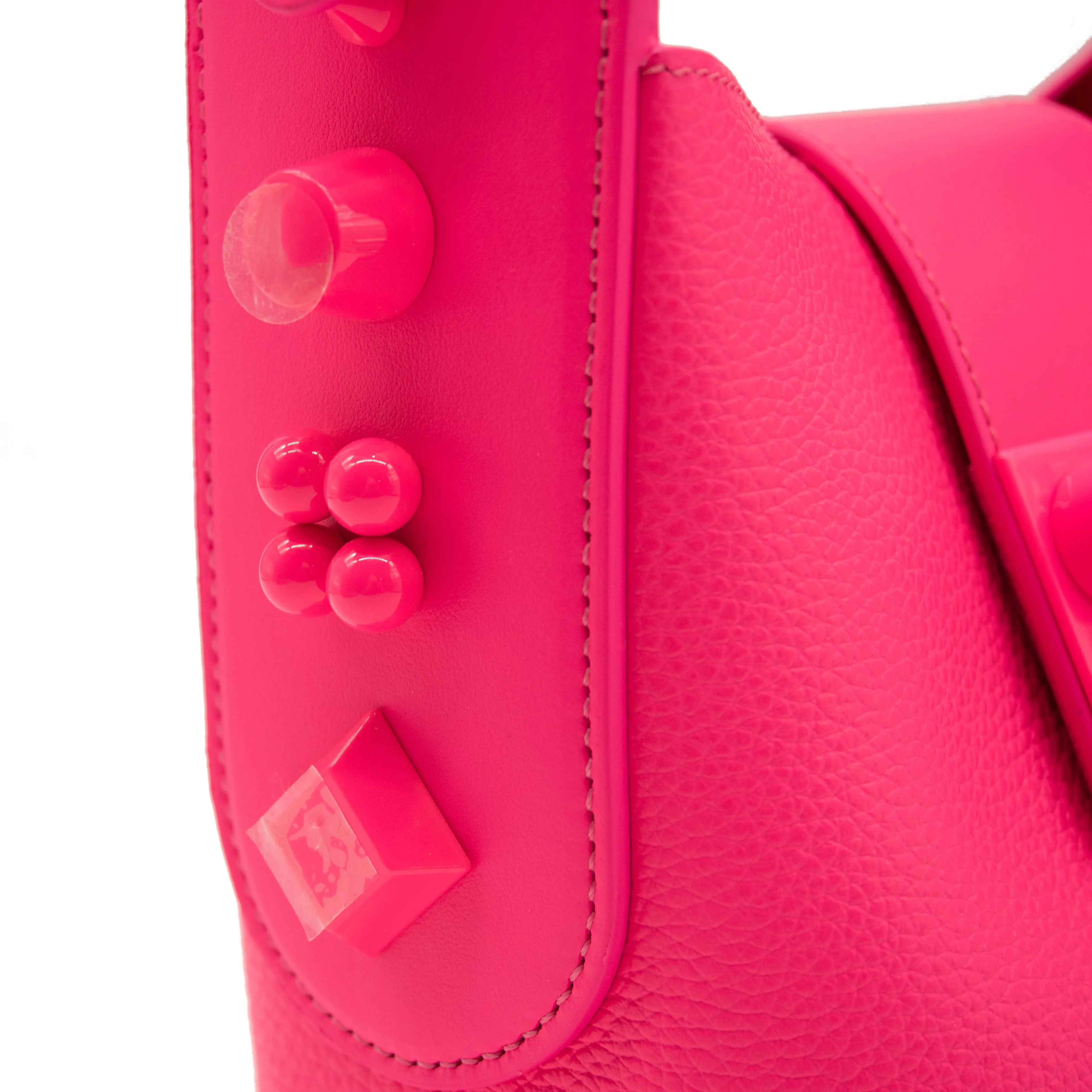 Christian Louboutin Carasky Empire Leather Bucket Bag Pink