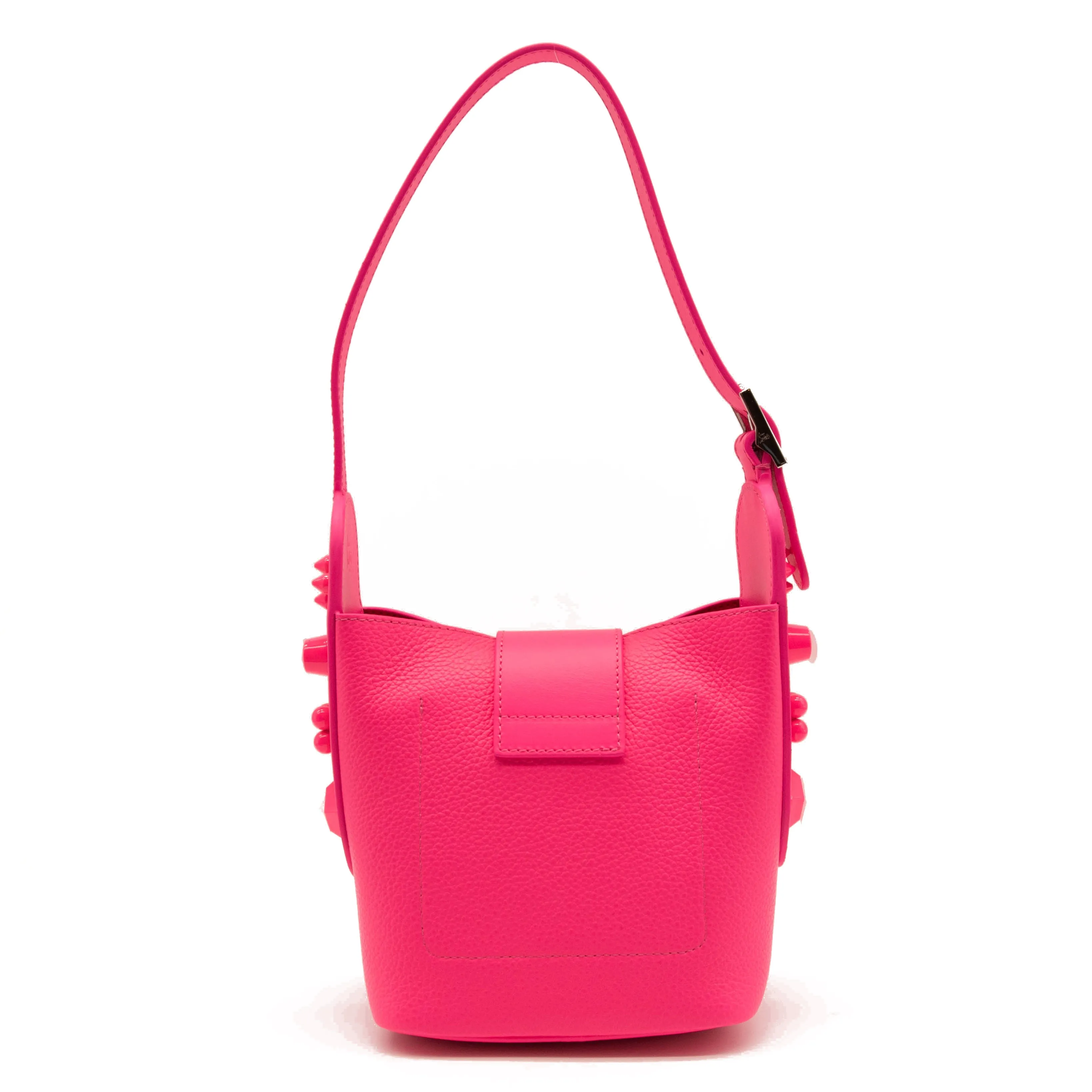 Christian Louboutin Carasky Empire Leather Bucket Bag Pink