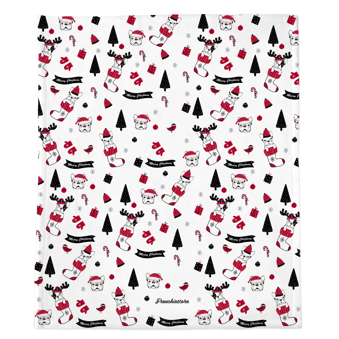 Christmas Frenchie Blanket | Frenchiestore