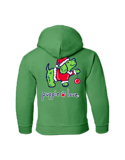 CHRISTMAS GROUCH PUP, YOUTH HOODIE