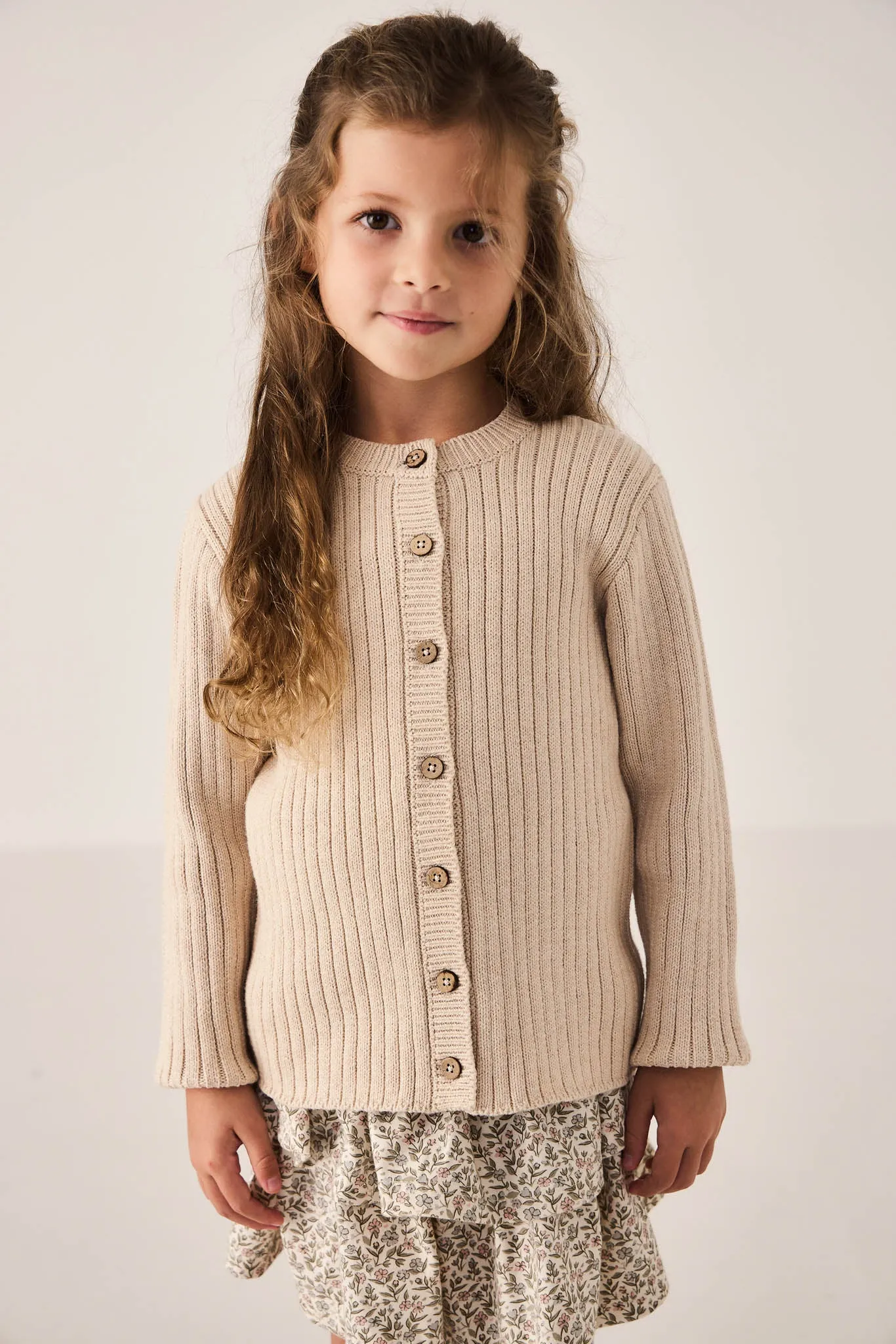 Clara Cardigan - Oatmeal Marle