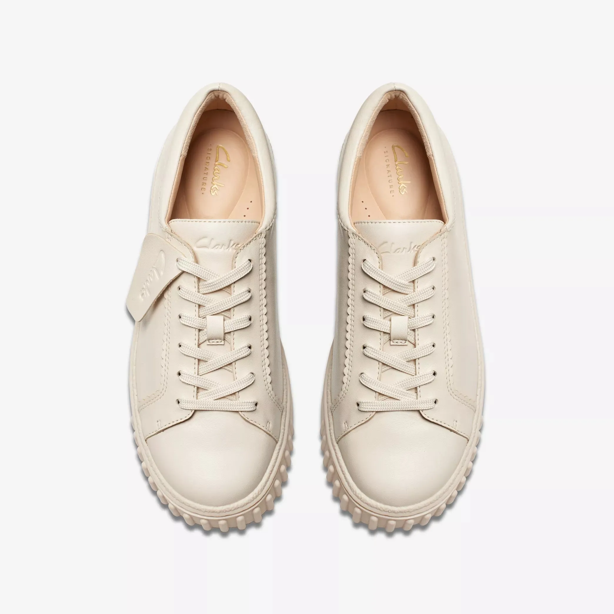 Clarks Mayhill Walk Cream Leather