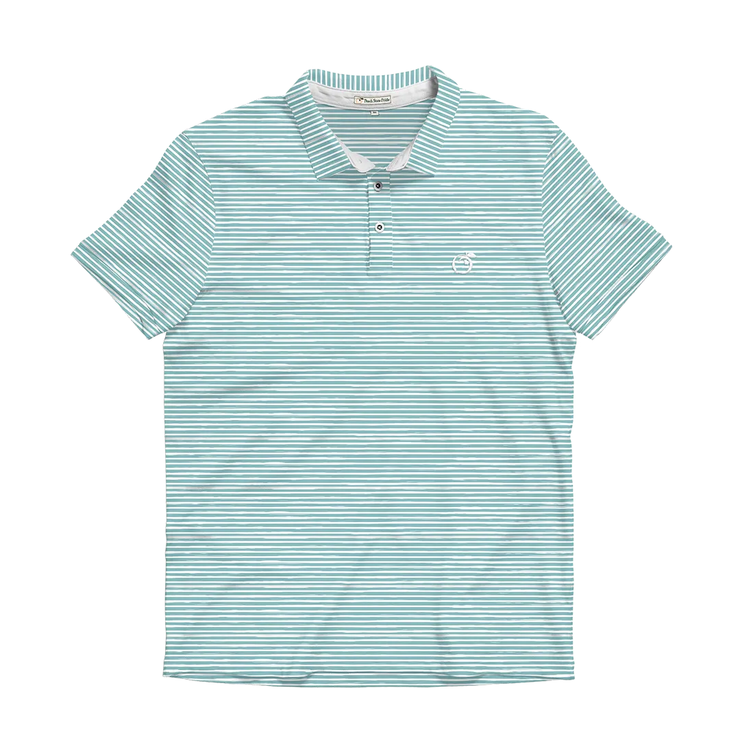 Clearwater & White Heathered Azalea Performance Polo