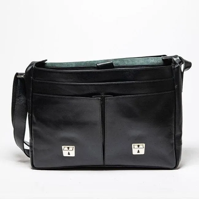 Coarse Leather Messenger 16