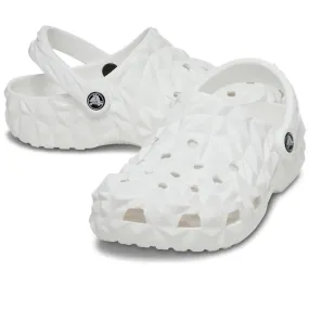 Crocs Classic Geometric Clog White Adults NOT RETURNABLE