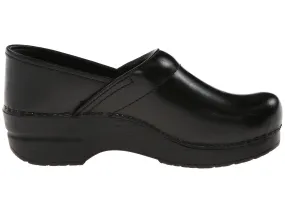 DANSKO Narrow Professional Black Cabrio Leather Clogs